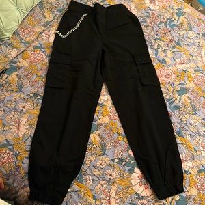 High waisted cargo pants